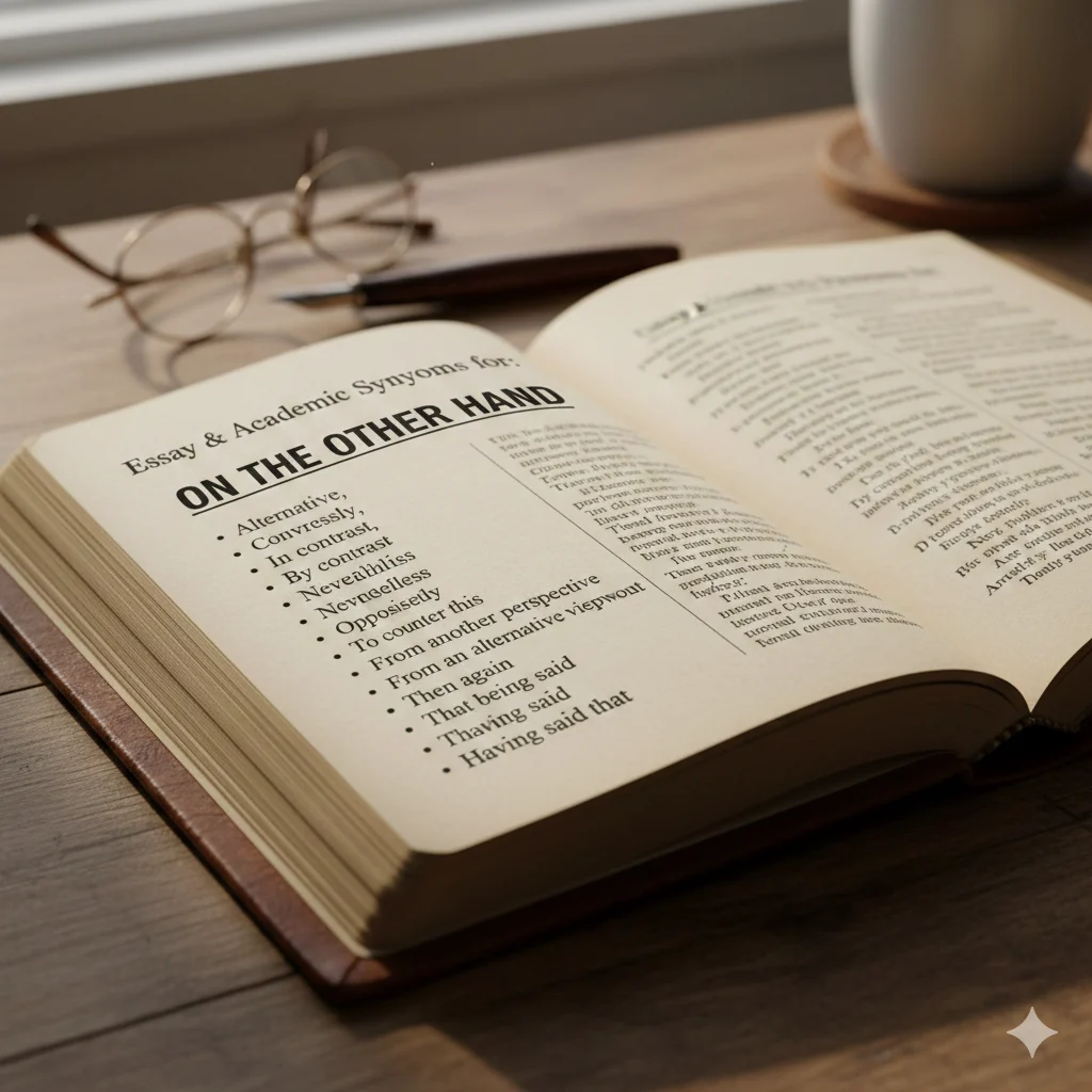 another way to say on the other hand