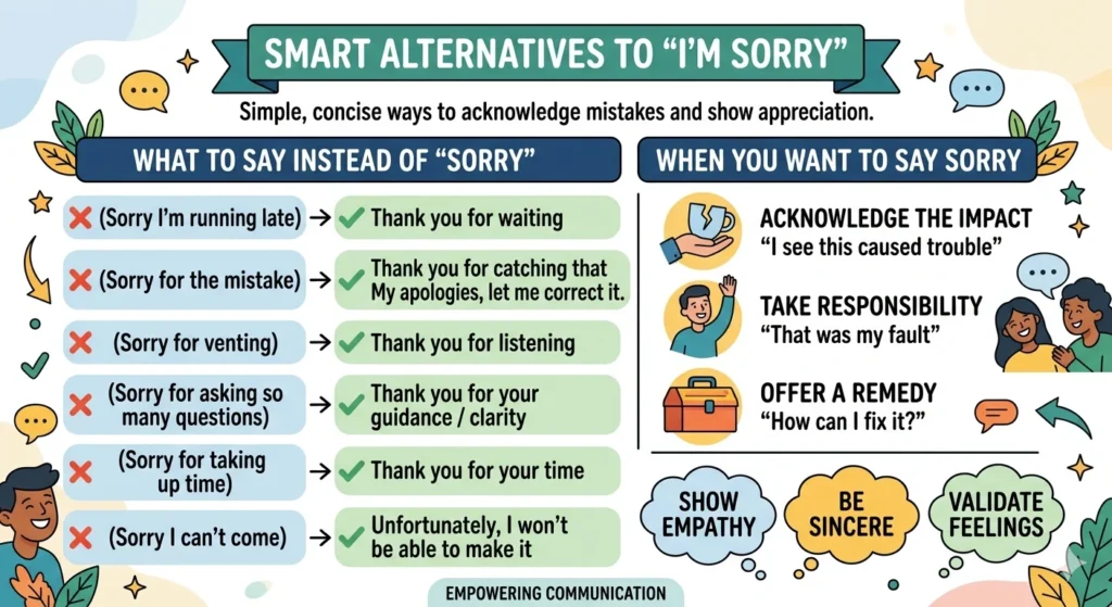 another way to say sorry