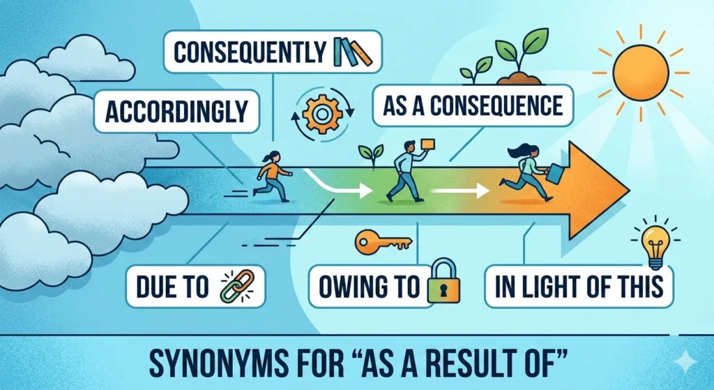 another way to say as a result