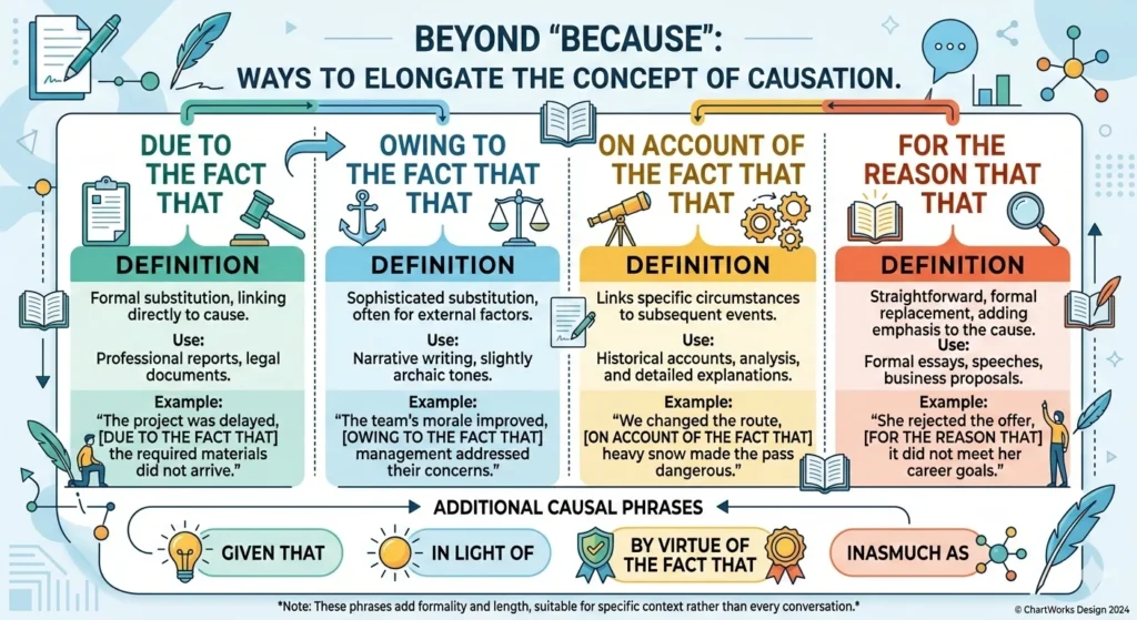 another way to say because