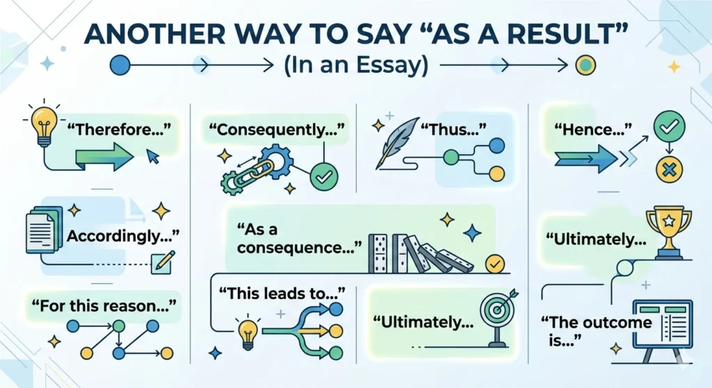 another way to say as a result