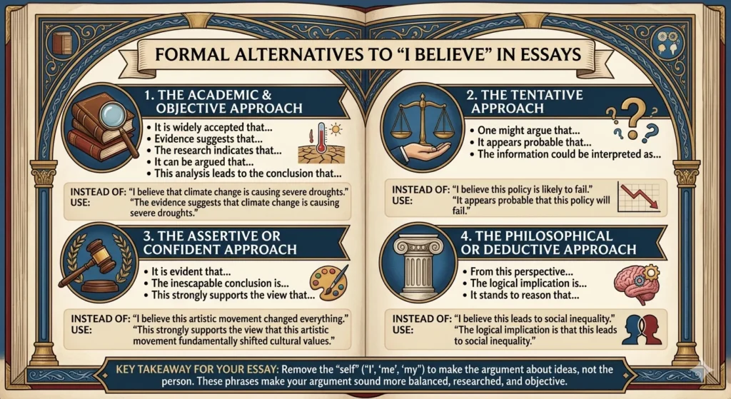 another way to say i believe