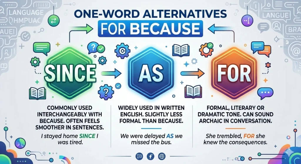 another way to say because