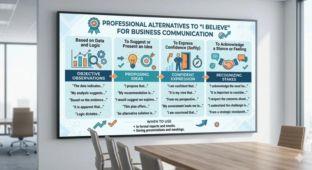 another way to say i believe