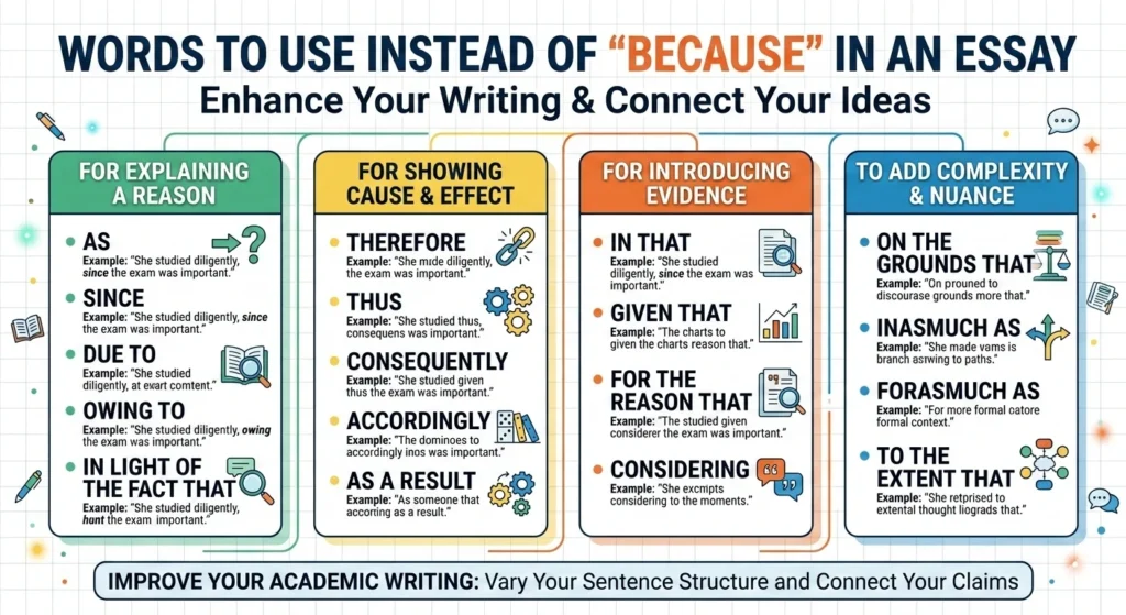 another way to say because