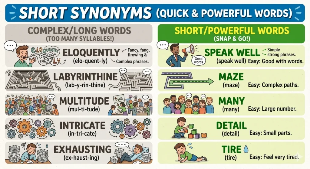 another way to say shows