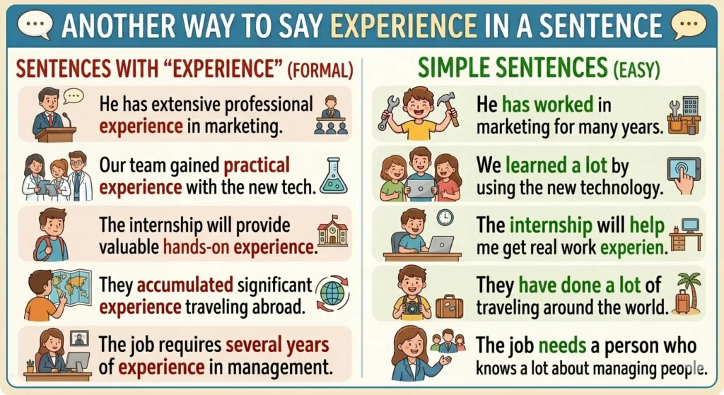 another way to say experience