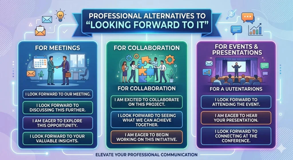 whats another way to say looking forward to it