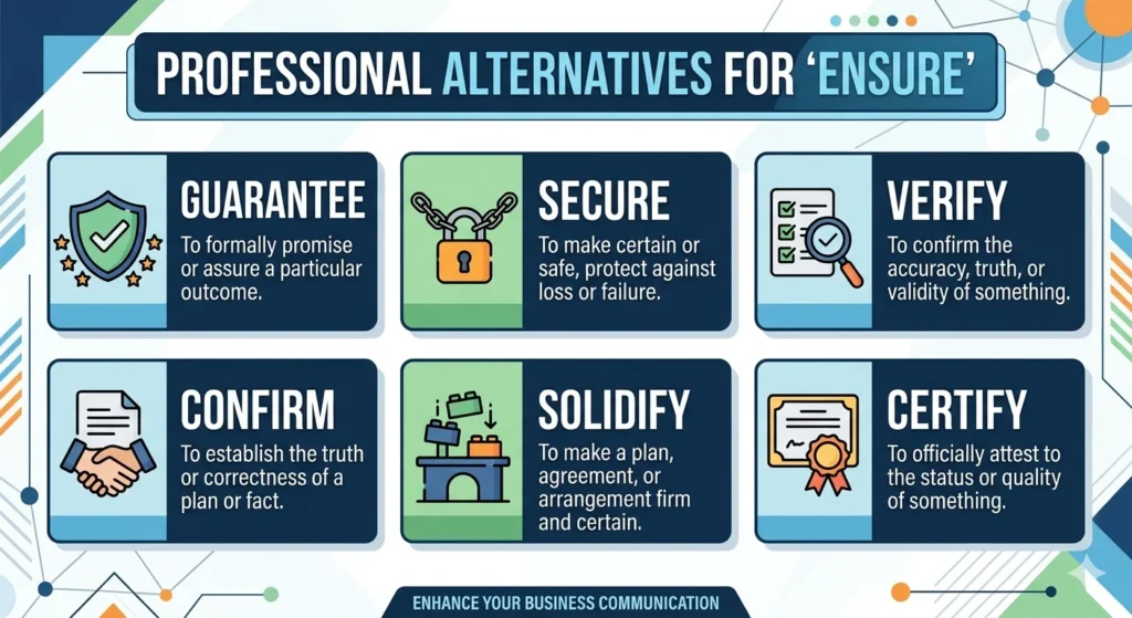 another way to say ensure