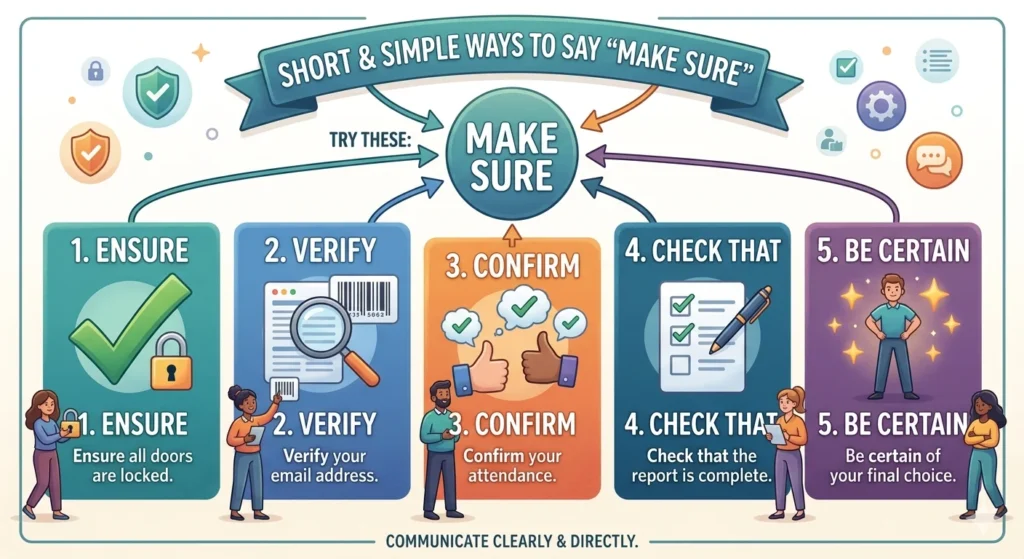 another way to say make sure