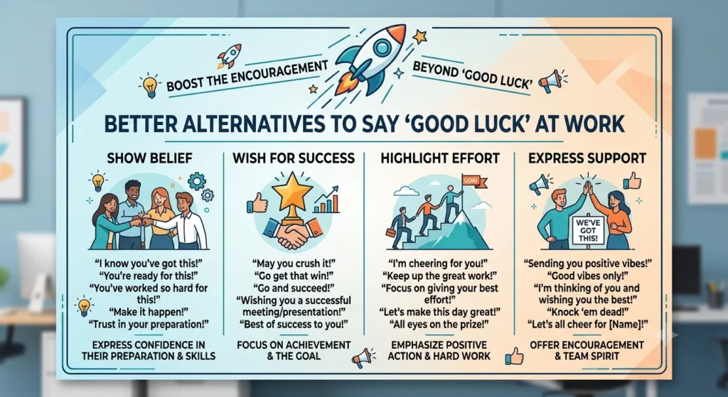 another way to say good luck professionally