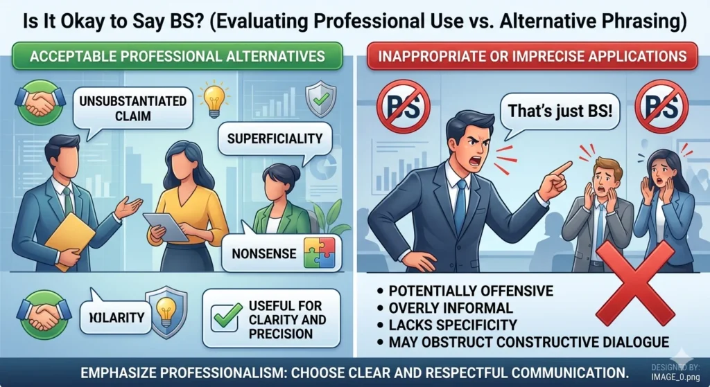 professional way to say bs