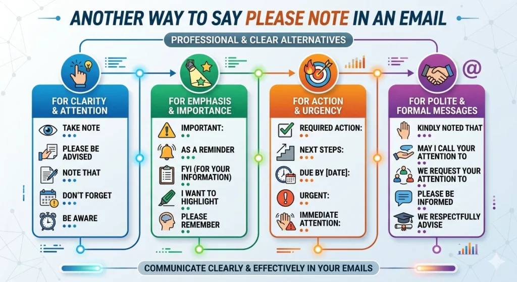 another way to say please note