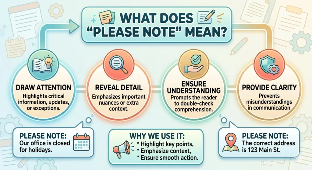 another way to say please note