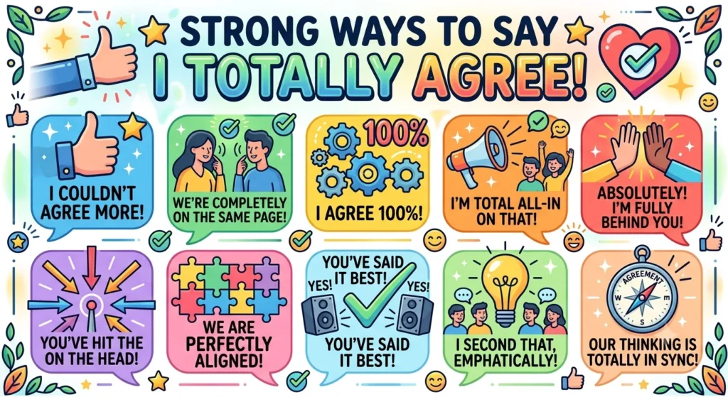 another way to say i agree