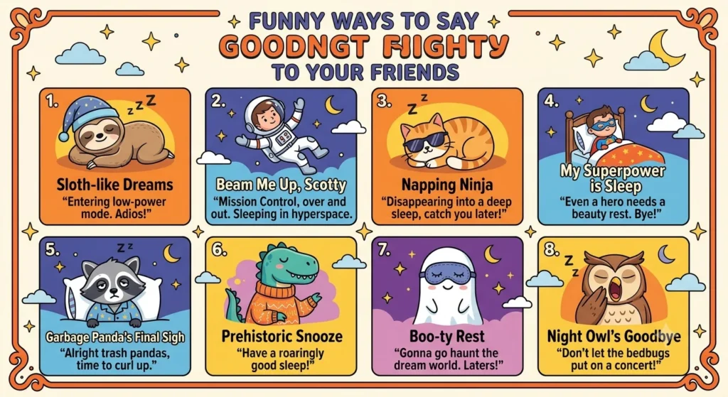funny way to say goodnight