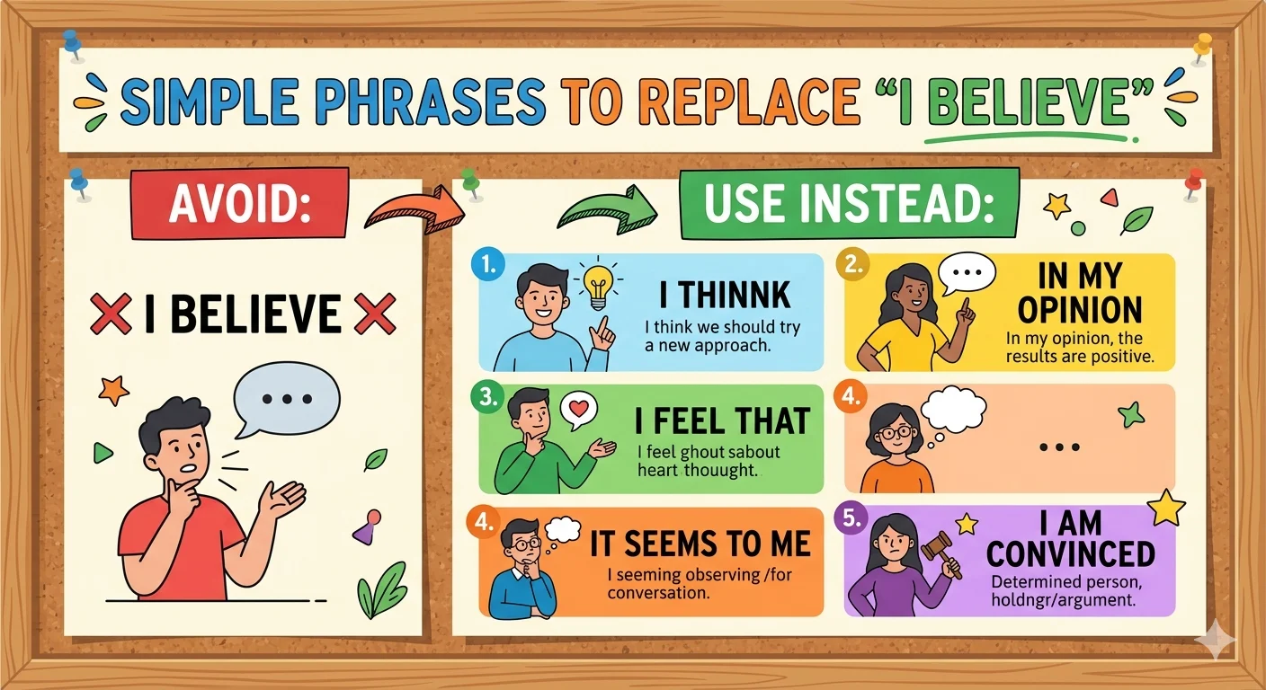 another way to say i believe