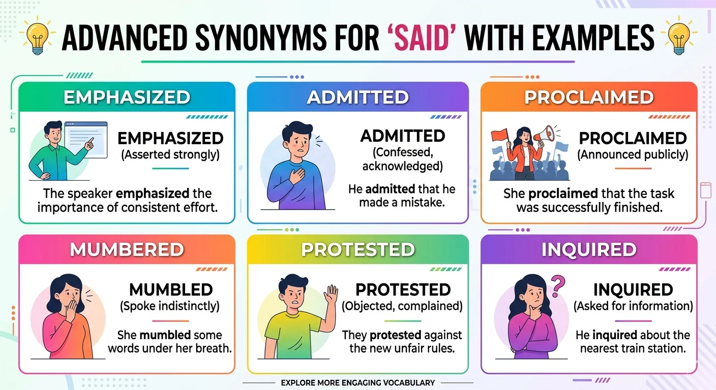 another way to say said