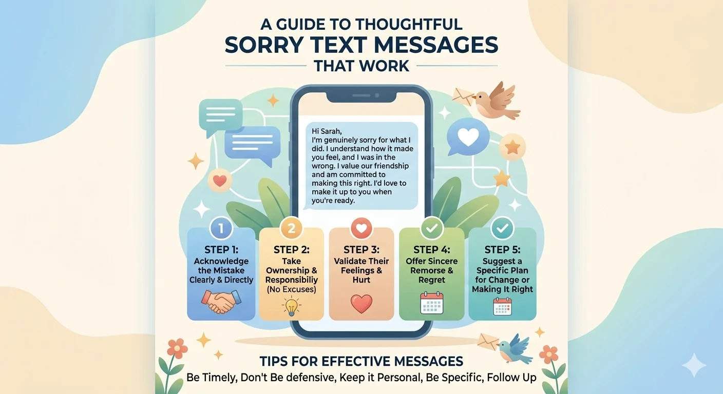 best way to say sorry in a text