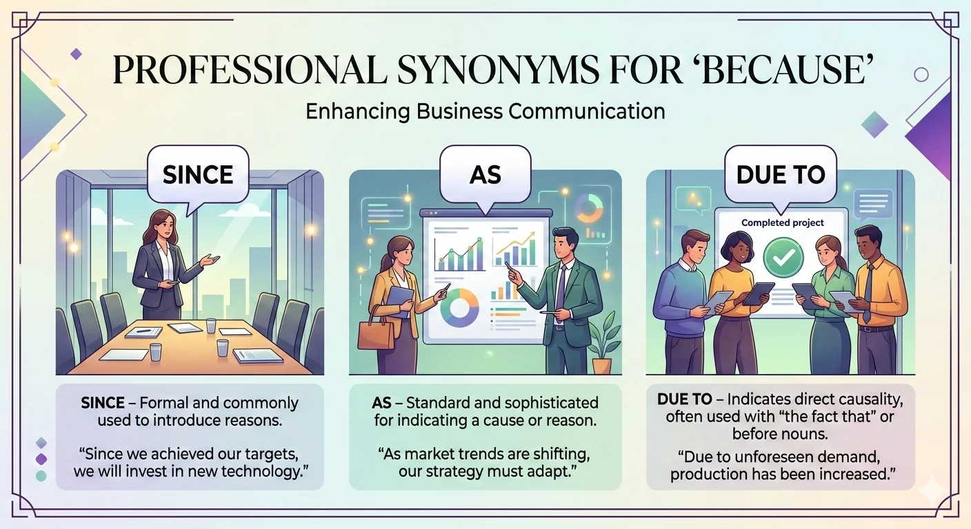 another way to say because