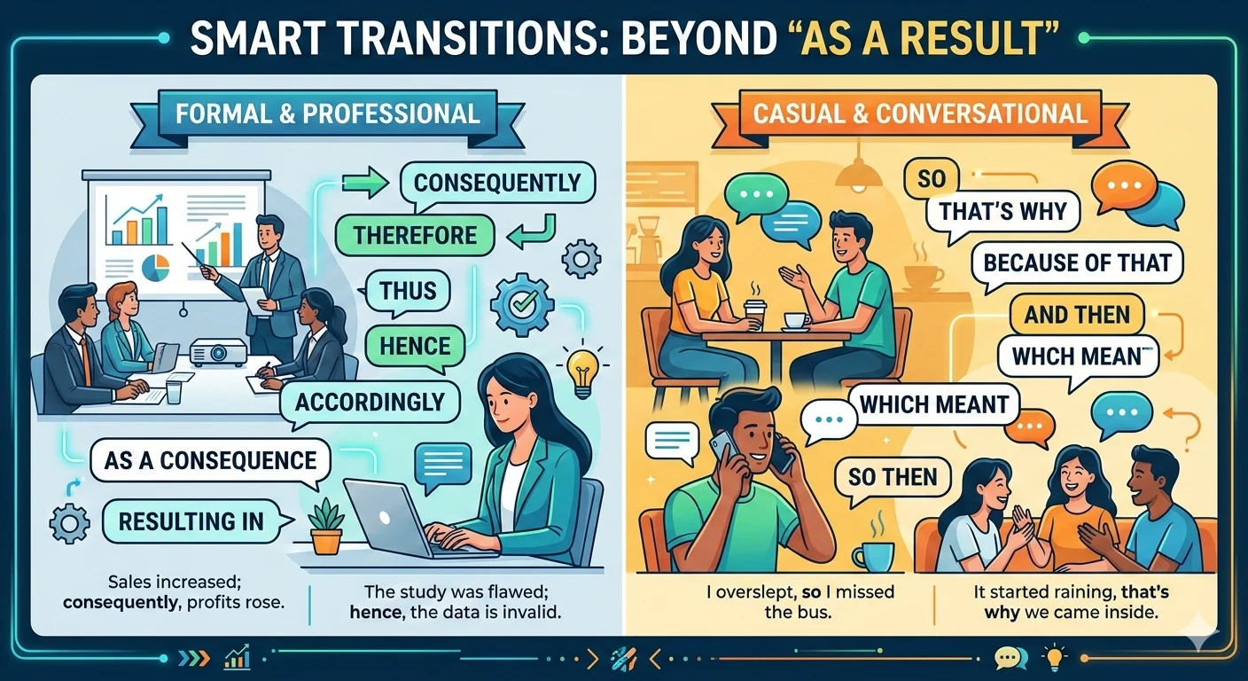 another way to say as a result