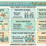 another way to say let me know