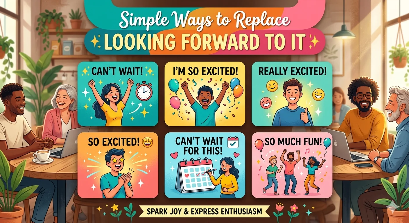 whats another way to say looking forward to it