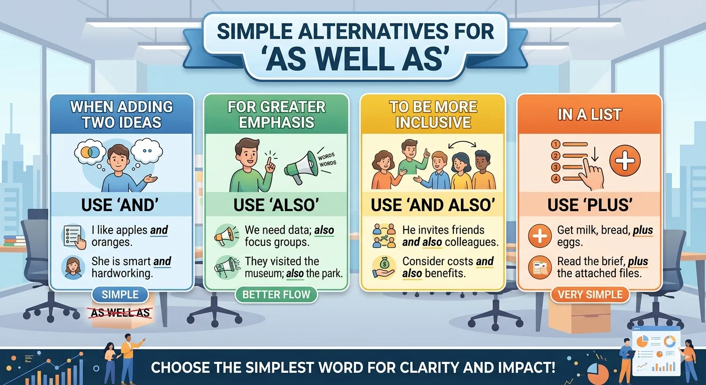 another way to say as well as