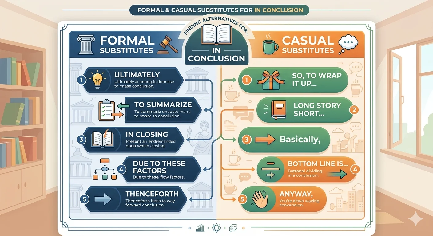 what is another way to say in conclusion