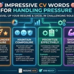 cv way to say hrive under pressure