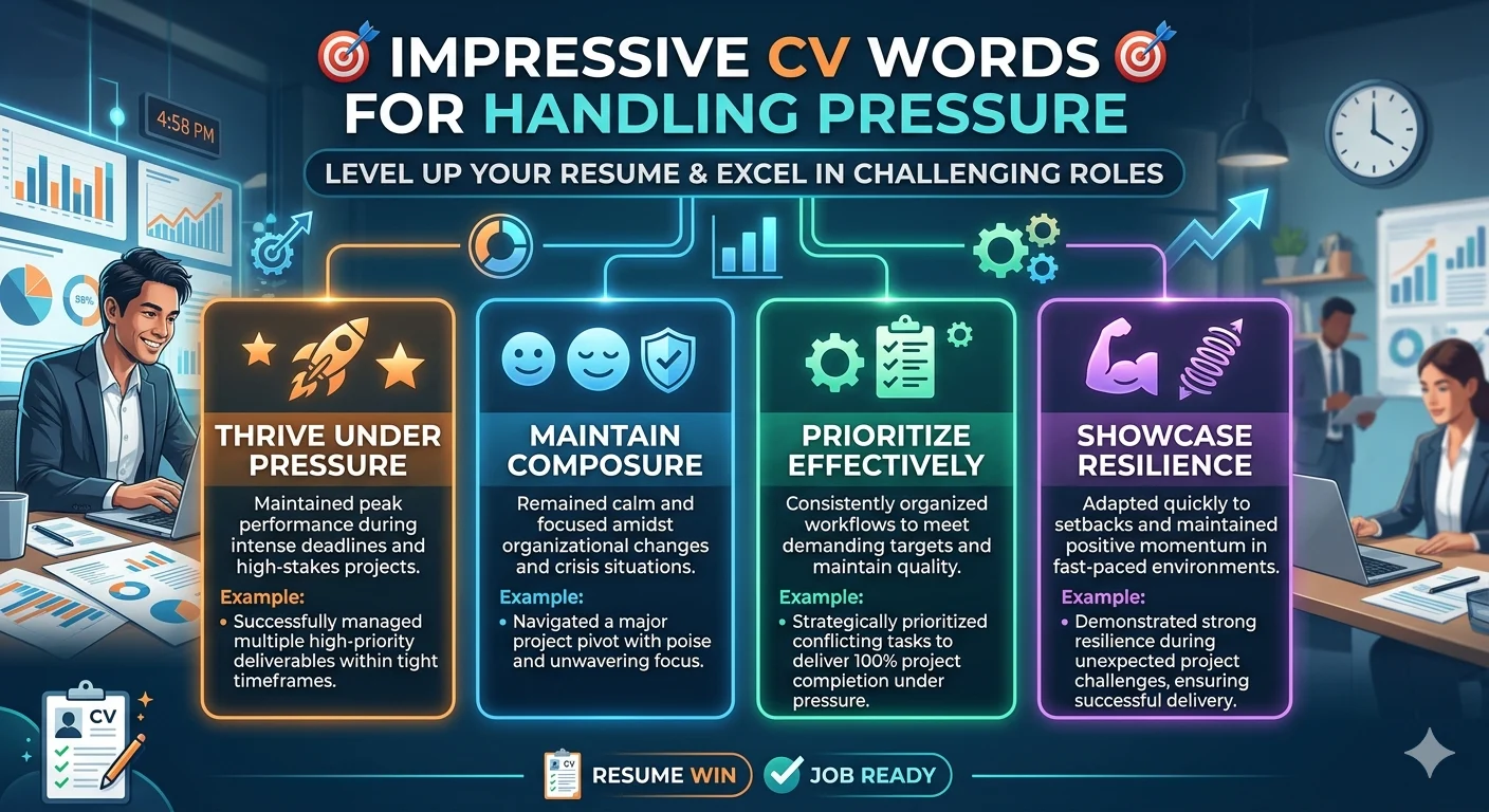cv way to say hrive under pressure