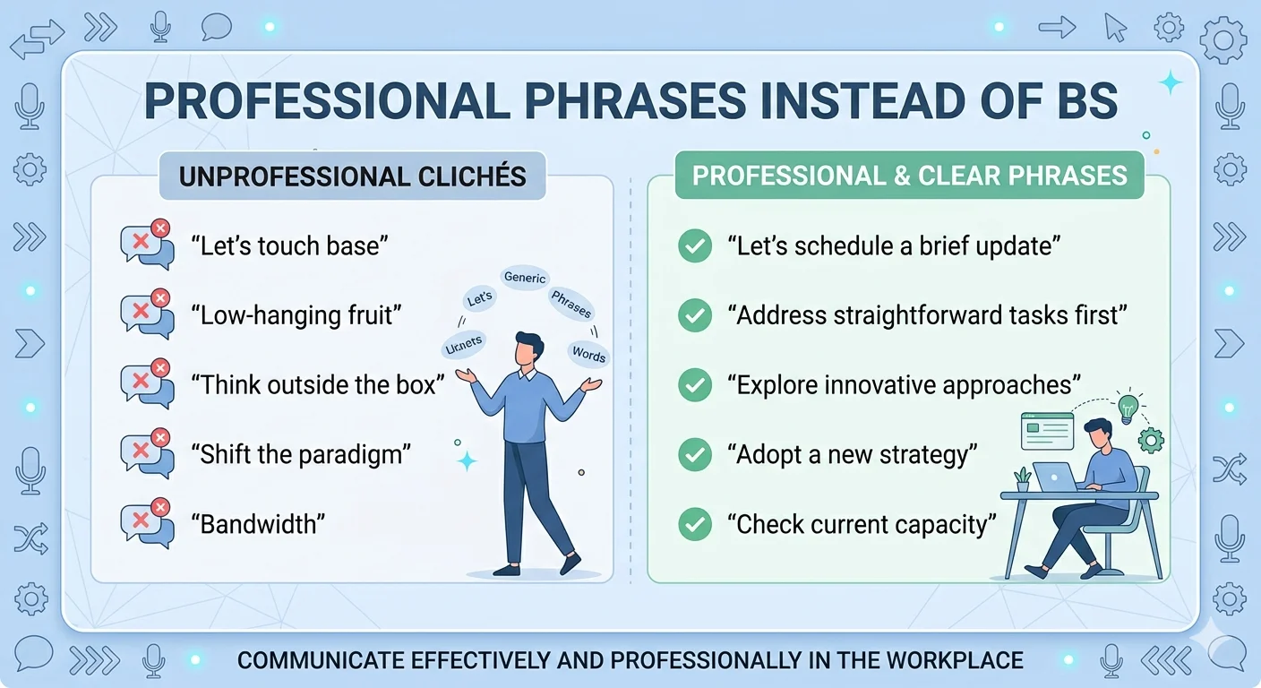 professional way to say bs