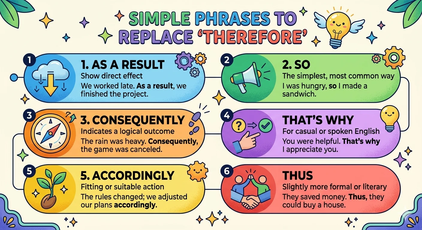 another way to say therefore