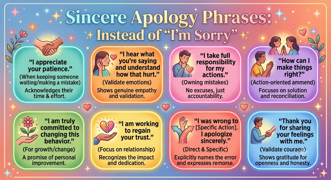 another way to say i'm sorry